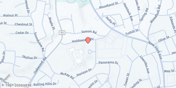 Map showing Pederson-Krag Center - Huntington at 55 Horizon Drive, Huntington, NY