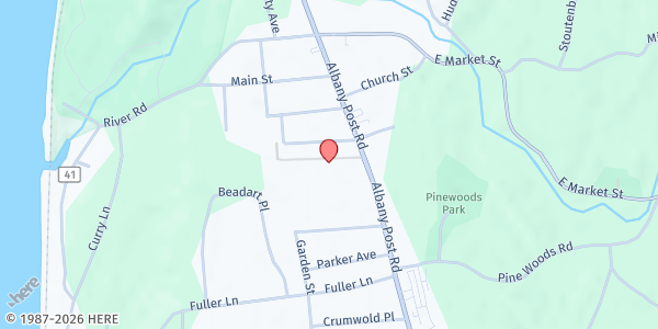 Map showing HYDE PARK FOOD PANTRY at 4337 Albany Post Rd, Hyde Park, NY