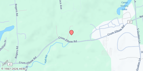 Map showing Reach Out Food Pantry at 241 Crum Elbow Road, Hyde Park, NY