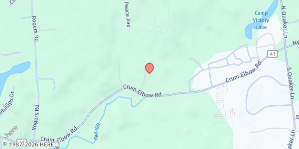 Map showing Reach Out Food Pantry - Food Distribution Center at 241 Crum Elbow Rd, Hyde Park, NY