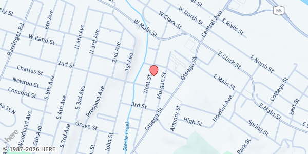 Map showing Catholic Charities Herkimer County Food Pantry at 61 West St, Ilion, NY