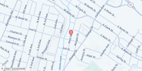 Map showing Frankfort Ilion Food Pantry at 60 West Street, Ilion, NY