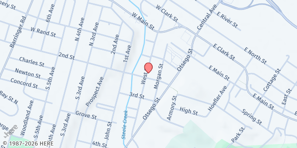 Map showing Frankfort/Ilion Food Pantry at 60 West St, Ilion, NY