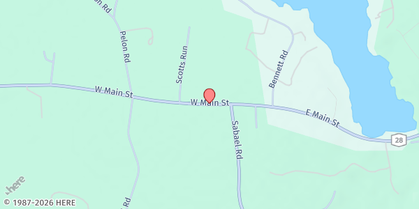 Map showing Lake Theater Building Food Pantry at Lake Theater Bldg. 6309 Main St, Indian Lake, NY