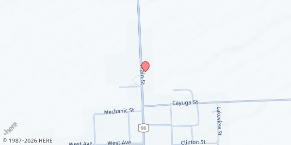 Map showing Interlaken Church Cupboard at 8315 N Main Street, Interlaken, NY