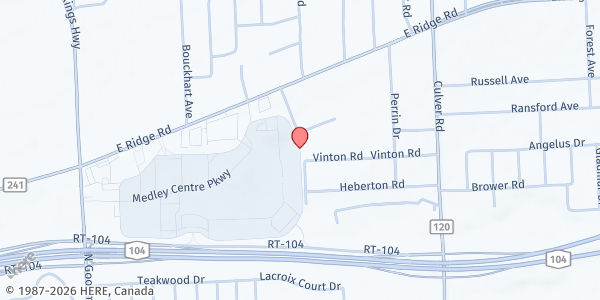 Map showing Skyview Park Apartments at 200 Skyview Centre Pkwy, Irondequoit, NY