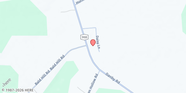 Map showing Danby Food Pantry at 1859 Danby Rd, Ithaca, NY