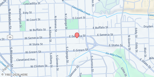 Map showing Human Services Coalition of Tompkins County at 118 N Tioga St #304, Ithaca, NY