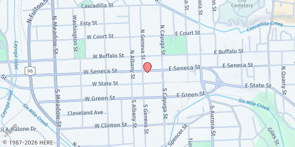 Map showing Immaculate Conception Food Pantry at 113 N. Geneva St., Ithaca, NY