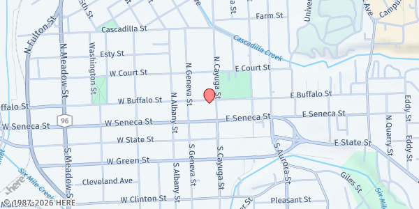 Map showing Loaves & Fishes - Ithaca at 210 N Cayuga St, Ithaca, NY