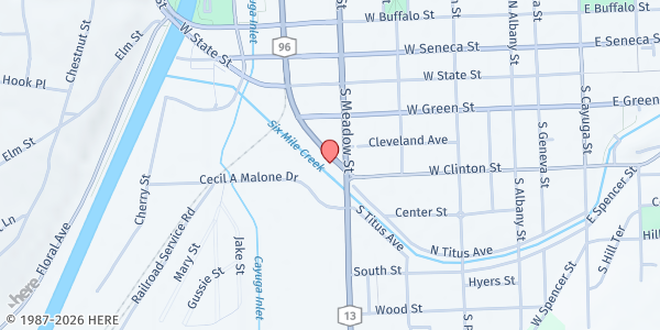 Map showing OAR of Tompkins County - Food Pantry at 230 S. Fulton Street, Ithaca, NY