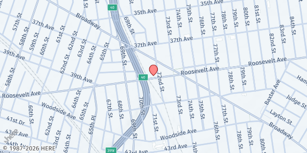 Map showing New Immigrant Community Empowerment - Building A at 71-21 Roosevelt Avenue, Jackson Heights, NY