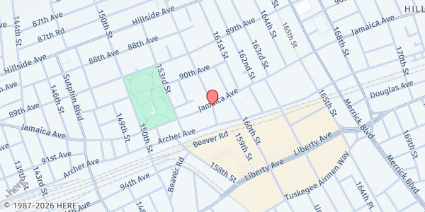 Map showing Bethany Baptist Church of Jamaica at , Jamaica, NY