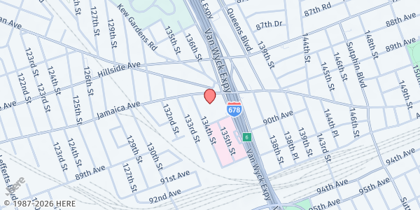 Map showing Jamaica Hospital WIC Office at 13420 Jamaica Ave, Jamaica, NY