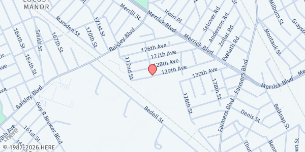 Map showing Precious First Step at 142-17 129th Ave, Jamaica, NY