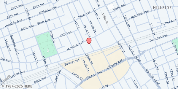 Map showing Safe Horizon - Jamaica Ave at 161-10 Jamaica Ave, Jamaica, NY