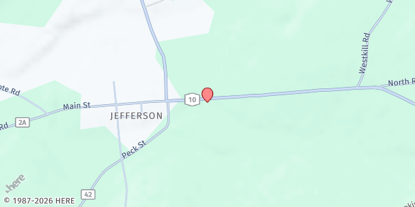 Map showing Jefferson U.M.C. Food Pantry at 1333 State Rt. 10, Jefferson, NY