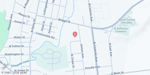 Map showing Foothills Worship Center at 305 Jansen Ave, Johnstown, NY