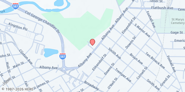 Map showing Angel Food East Inc - Kingston at P.O. Box 3813, Kingston, NY