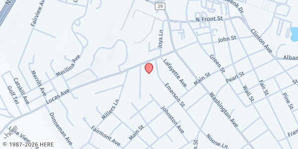 Map showing Heavenbound Food Pantry at P.O. Box 163, Kingston, NY