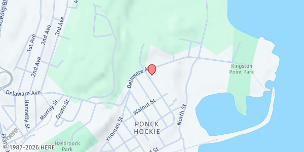 Map showing Kingston Community Action Food Pantry at 70 Lindsley Avenue, Kingston, NY