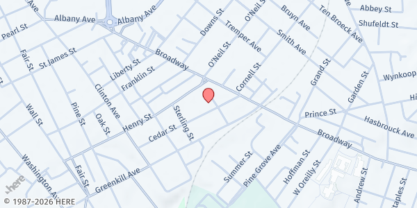 Map showing SALV ARMY KINGSTON FP at 35 Cedar Street, Kingston, NY