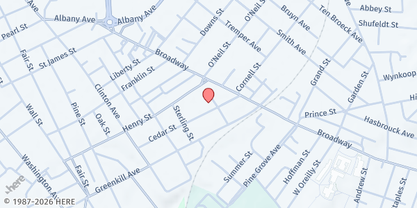 Map showing Salvation Army Kingston Food Pantry at 35 Cedar Street, Kingston, NY