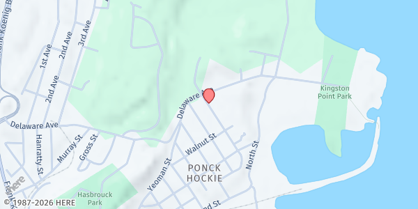 Map showing Ulster County Community Action at 70 Lindsley Ave, Kingston, NY