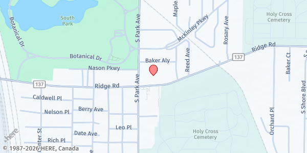 Map showing OLV Human Services: CC's Cabinet Food Pantry at 790 Ridge Road, Lackawanna, NY