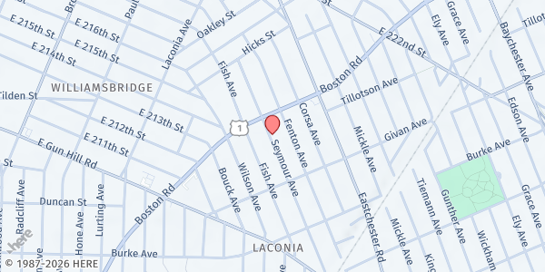 Map showing GOOD NEIGHBOR COMMUNITY OUTREACH AGENCY INC at 3356 Seymour Avenue, Laconia, NY