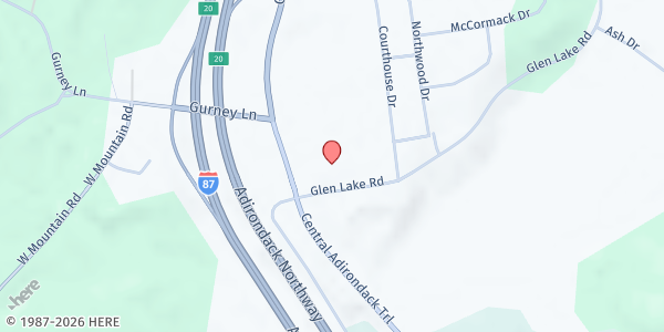 Map showing Warren County WIC - Lake George at 1340 State Route 9, Lake George, NY