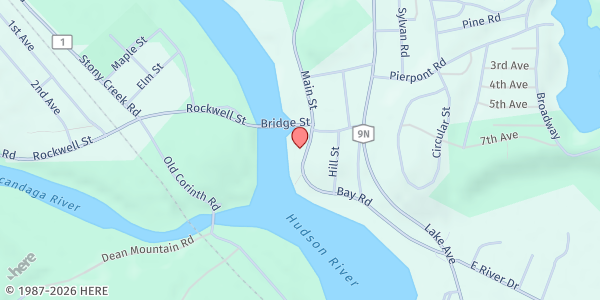 Map showing Maxfield Community Food Pantry at 89 Bay Rd, Lake Luzerne, NY