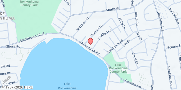 Map showing St. Mary's Episcopal Church Food Pantry at 315 Lakeshore Road, Lake Ronkonkoma, NY