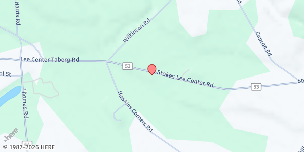 Map showing Bill Gavin Food Pantry at St. Joseph's Church at 5748 Stokes-Lee Center Road, Lee Center, NY