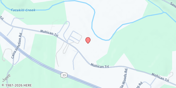Map showing Bulich Creekside Farm Farm Stand at 1682 Route 23B, Leeds, NY