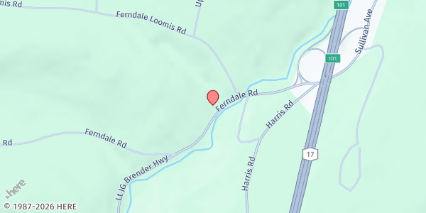 Map showing SULLIVAN FRESH COMMUNITY CUPBOARD at 64 Ferndale-loomis Rd., Liberty, NY