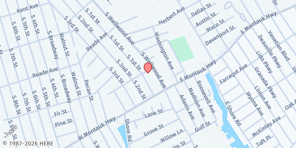 Map showing Grace U.M.C. Food Pantry at 515 S Wellwood Ave., Lindenhurst, NY