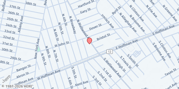 Map showing Long Island Cares South Shore Service Center at 161-163 N. Wellwood Ave, Lindenhurst, NY
