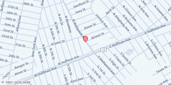 Map showing Long Island Cares - South Shore Service Center at 163-1 N Wellwood Ave., Lindenhurst, NY