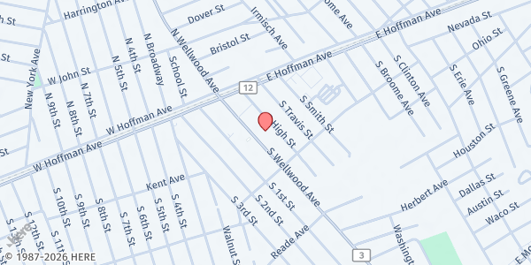 Map showing Our Lady of Perpetual Help Food Pantry at 210 So. Wellwood Ave., Lindenhurst, NY