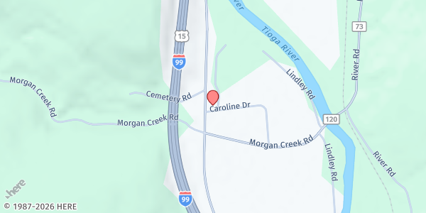 Map showing Pantry of Angels at 682 County Route 115, Lindley, NY