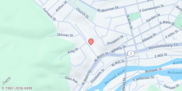 Map showing Little Falls Food Pantry at 45 Furnace Street, Little Falls, NY