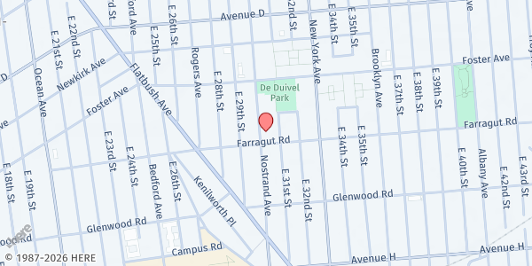 Map showing BHRAGS Home Care Corp. - Little Haiti at 2005 Nostrand Avenue, Little Haiti, NY