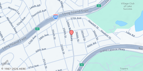 Map showing Sam Field Y at 58-25 Little Neck Parkway, Little Neck, NY