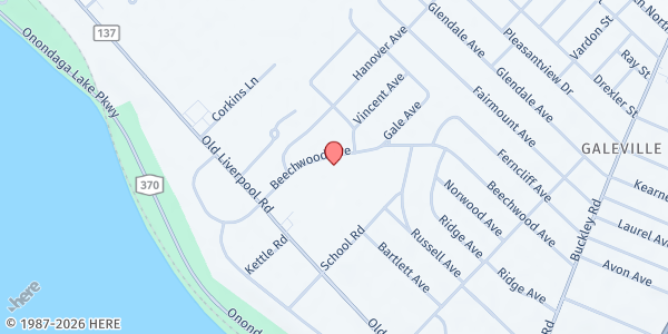 Map showing Mary's Pantry at IHM at 425 Beechwood Avenue, Liverpool, NY