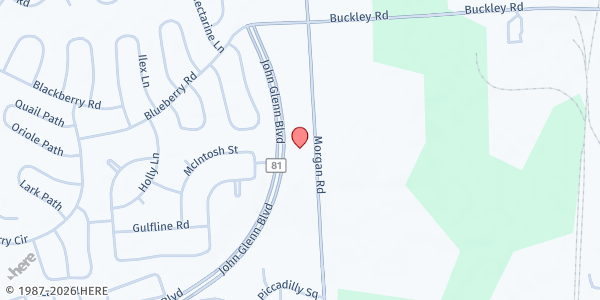 Map showing Redeemer Evangelical Pantry at 7565 Morgan Road, Liverpool, NY