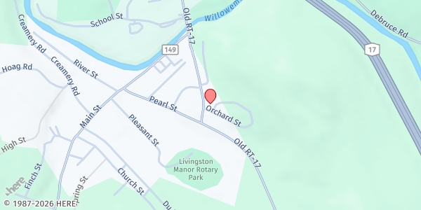 Map showing Bethel Nutrition Site at 568 Old Route 17, Livingston Manor, NY