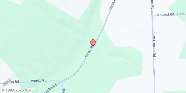 Map showing Centurion Farm Stand at 287 Creek Road, Locke, NY