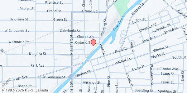 Map showing Lockport Community Farmers' Market at 69 Canal Street, Lockport, NY