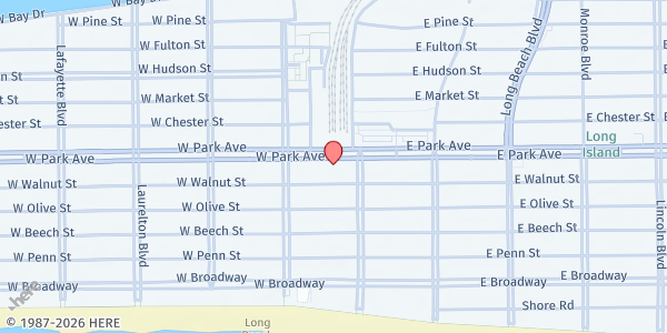 Map showing Circulo De La Hispanidad at 26 West Park Ave, Long Beach, NY